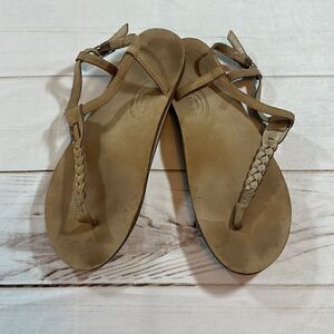 Rainbow Sandals Braided T Strap Size XL